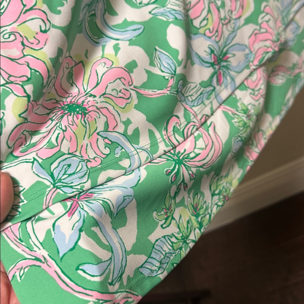 Lilly Pulitzer UPF 50+ Luxletic Dania Dress in Spearmint Blossom Views XL - Picture 4 of 7
